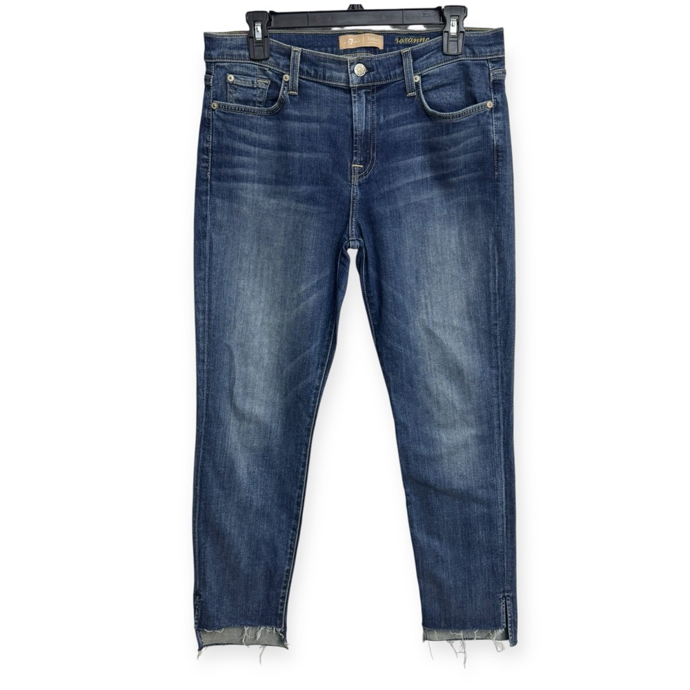 7 For All Mankind Roxanne Ankle Cropped Jeans. 32W.‎ 27L.